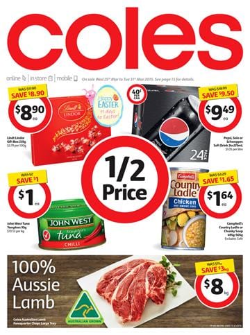 Coles Catalogue Online Specials 25th March 2015