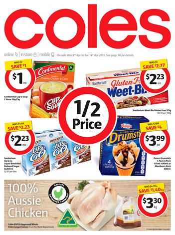Coles Catalogue Half Prices 8th April