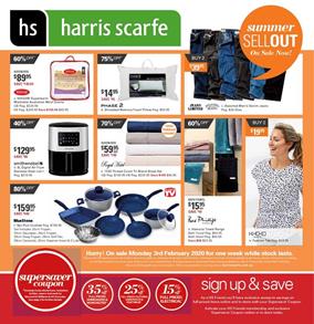 Harris Scarfe Catalogue Summer Sellout Feb 2020