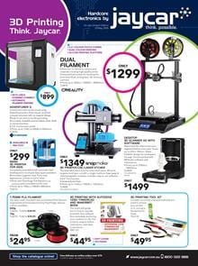 Jaycar Catalogue 3D Printers 24 Apr - 23 May 2020