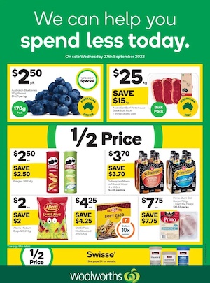 Woolworths Catalogue Half-Price 27 Sep - 3 Oct 2023